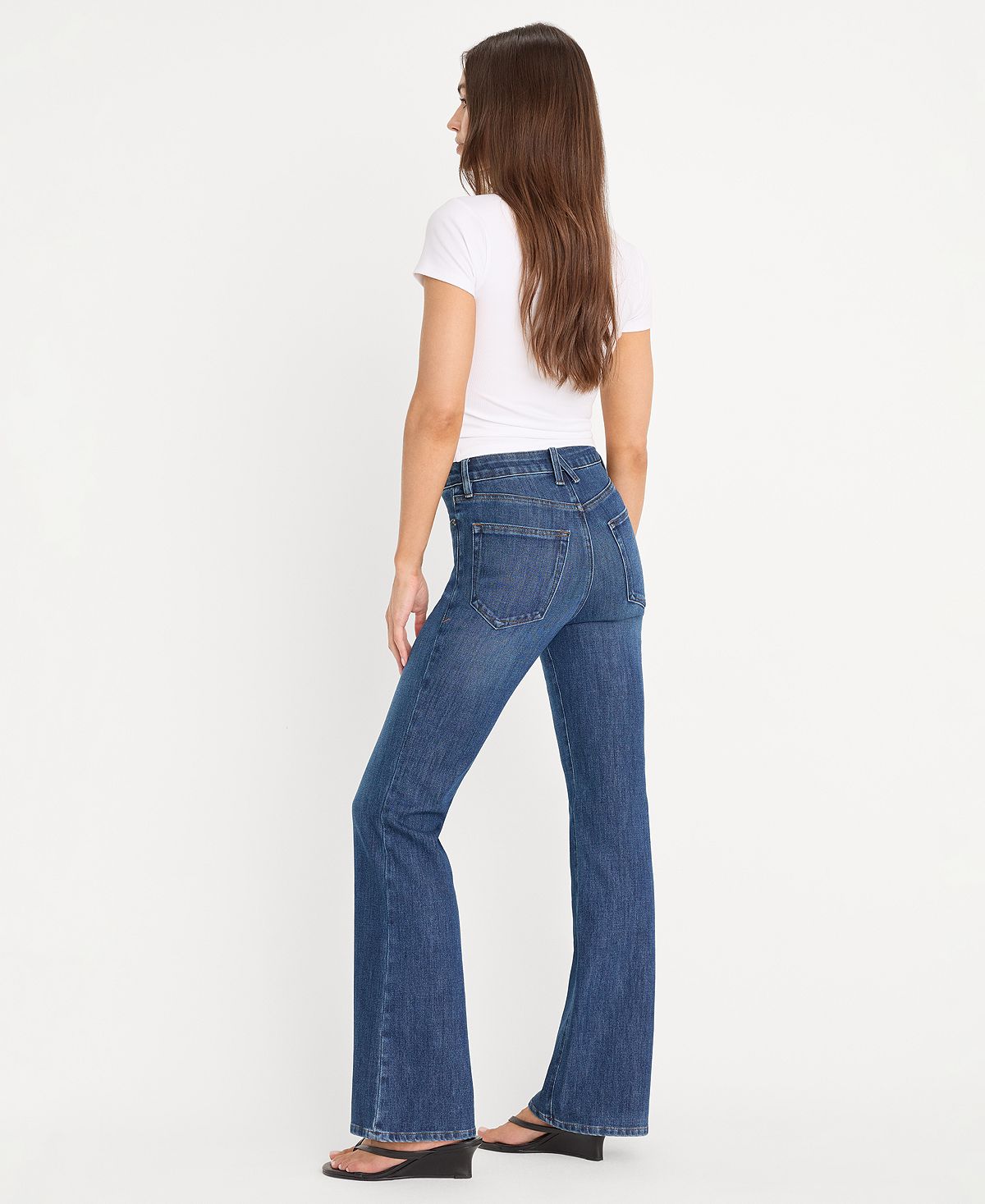 Good American Women's Good Classic High-Rise Bootcut Jeans view 4 — MAYCSS fashion products