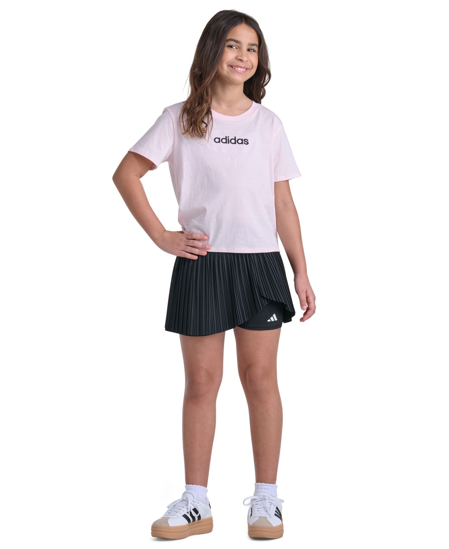 Футболка adidas Short-Sleeve T-Shirt для девочек, цвет: Розовый — фото 2