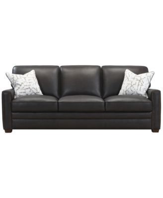 Gaspare 90" Leather 3-Seat Sofa