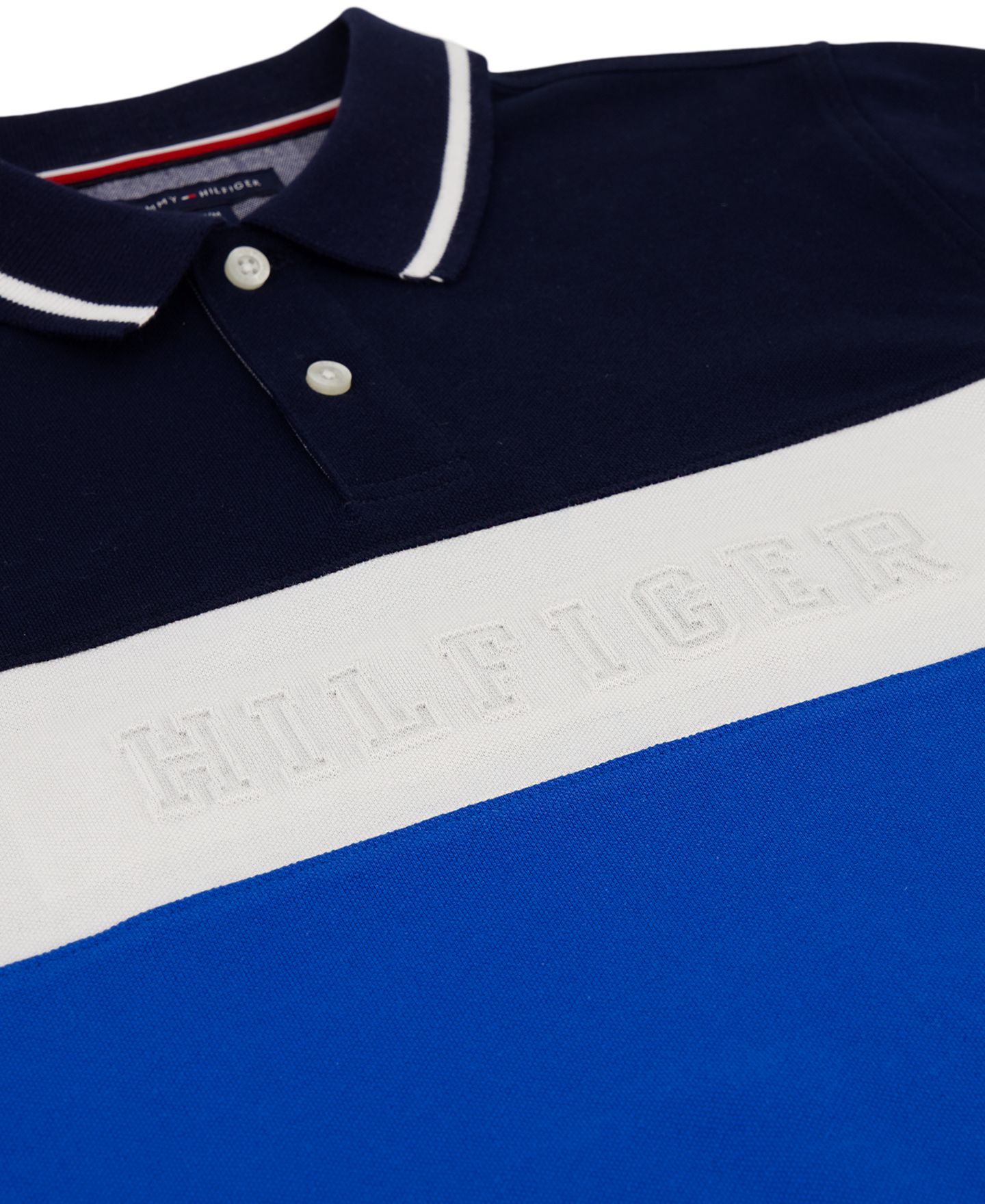Поло Tommy Hilfiger Color-Blocked Logo Polo для мальчиков, цвет: Тёмно-синий — фото 4