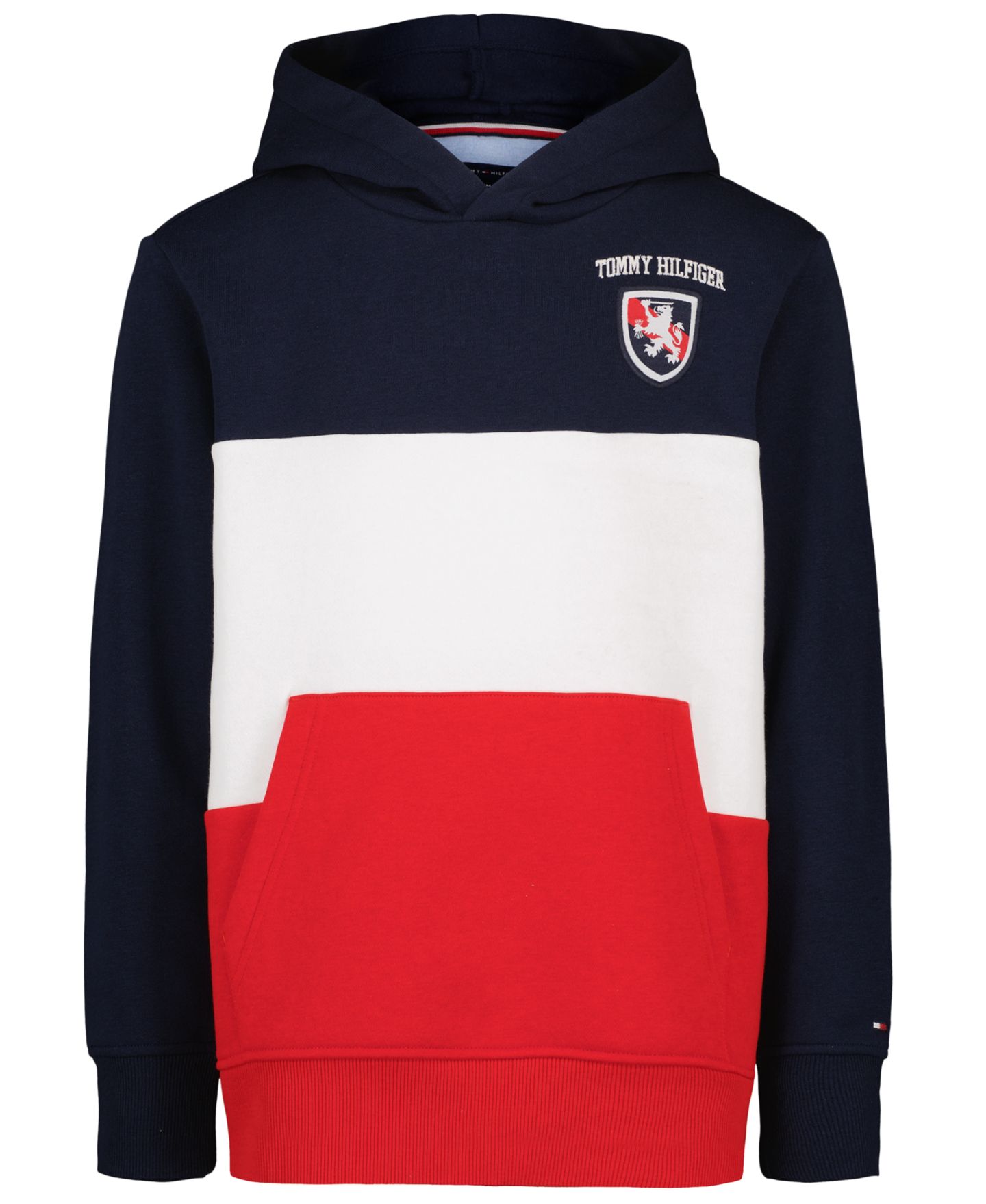 Худи Tommy Hilfiger Color-Blocked Logo для мальчиков, цвет: Тёмно-синий — фото 5