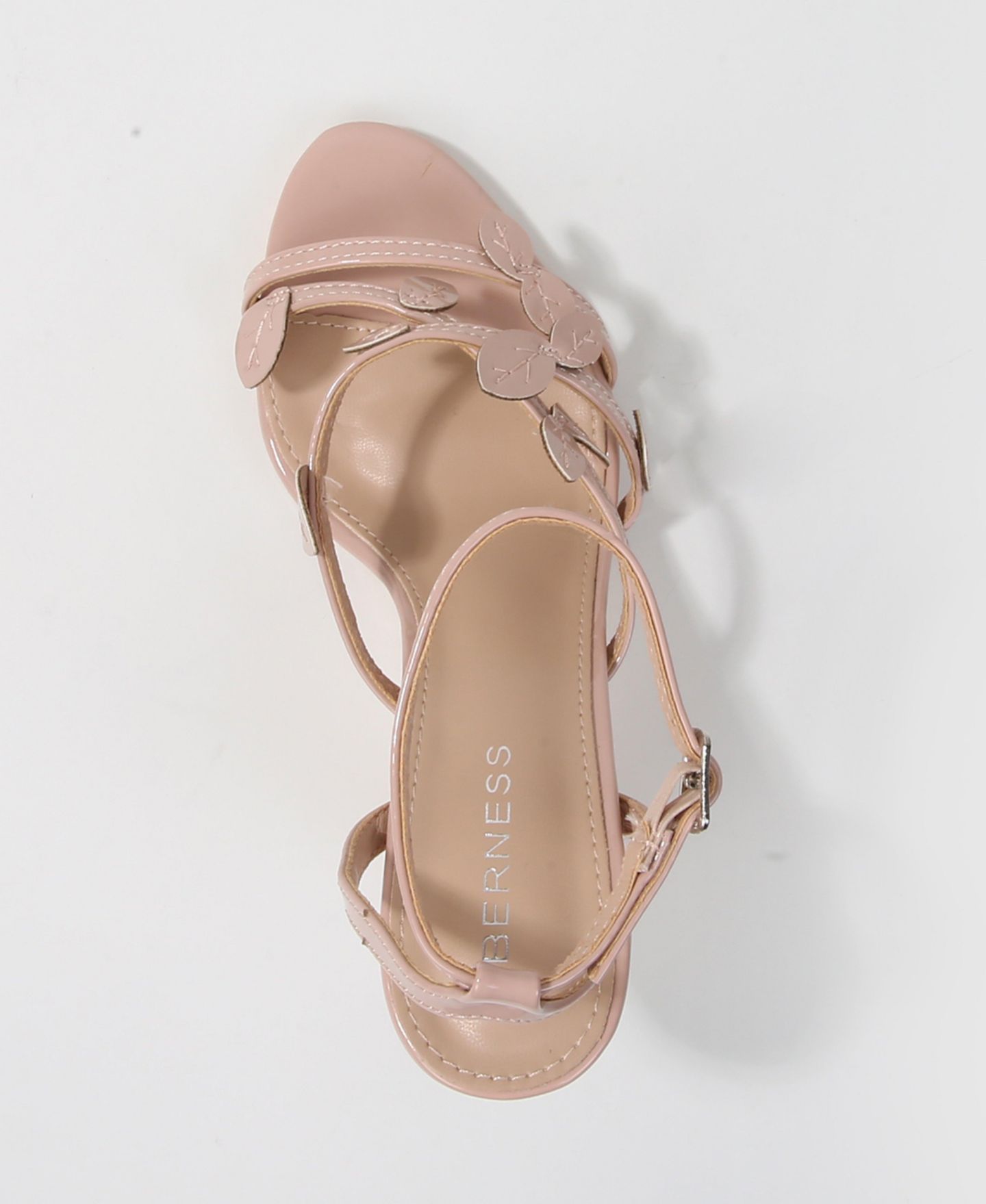 Женские сандалии BERNESS Hayden Petal Upper Ankle Strap Stiletto Heel, цвет: Бежевый — фото 4
