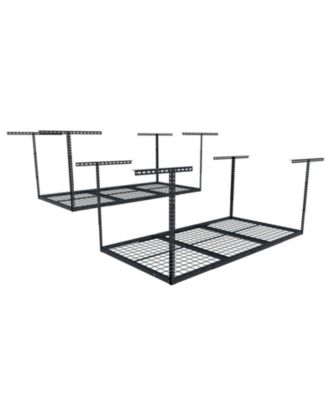2 Pack Overhead Garage Storage Adjustable Ceiling Rack, Classic Series