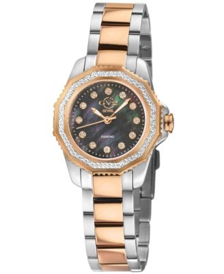 Women's Cortina Swiss Quartz Diamond Two tone IPRG/SS Stainless Steel Bracelet Watch