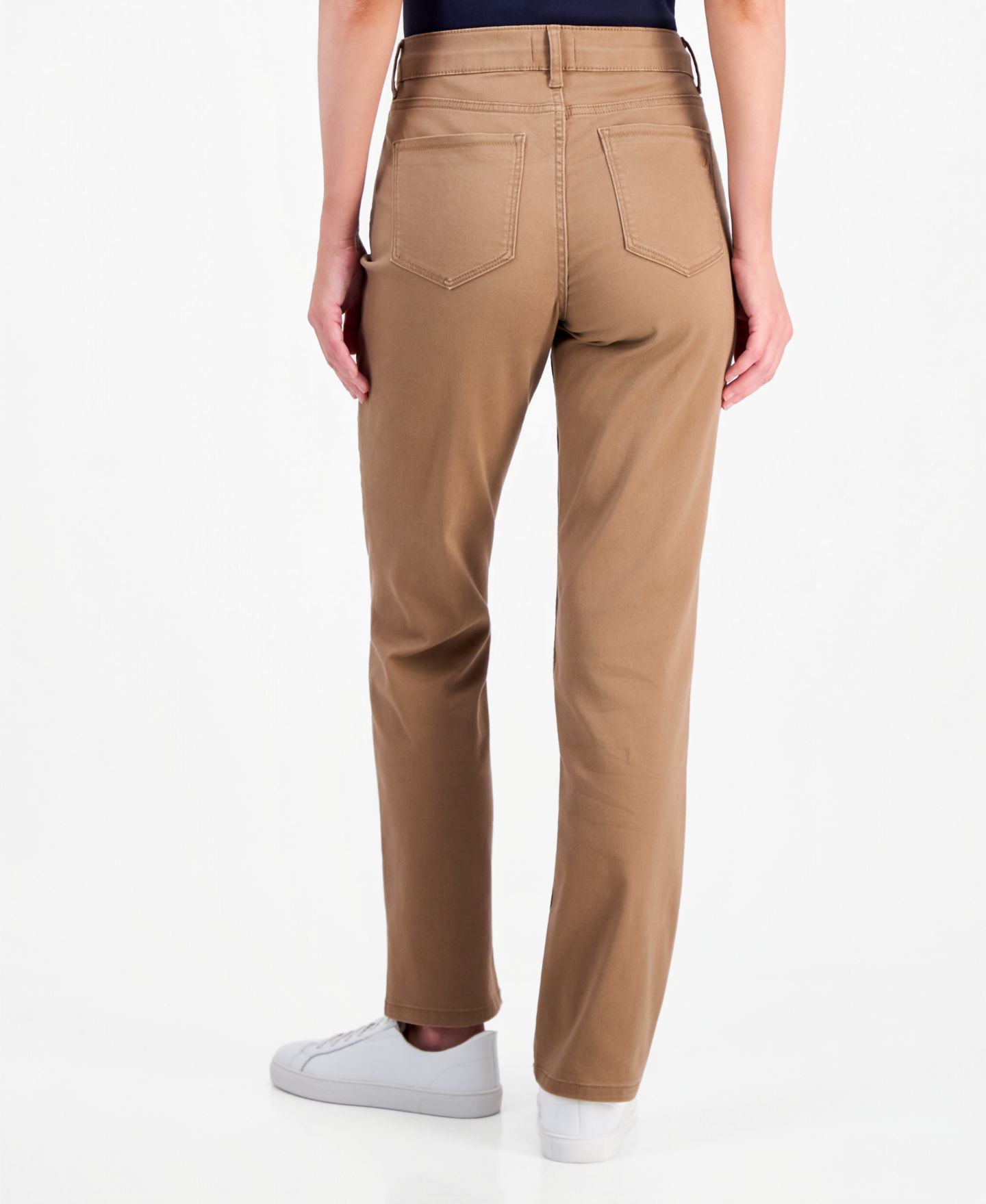 Женские брюки Nautica Bay Sateen Straight Mid-Rise, цвет: Barley — фото 4