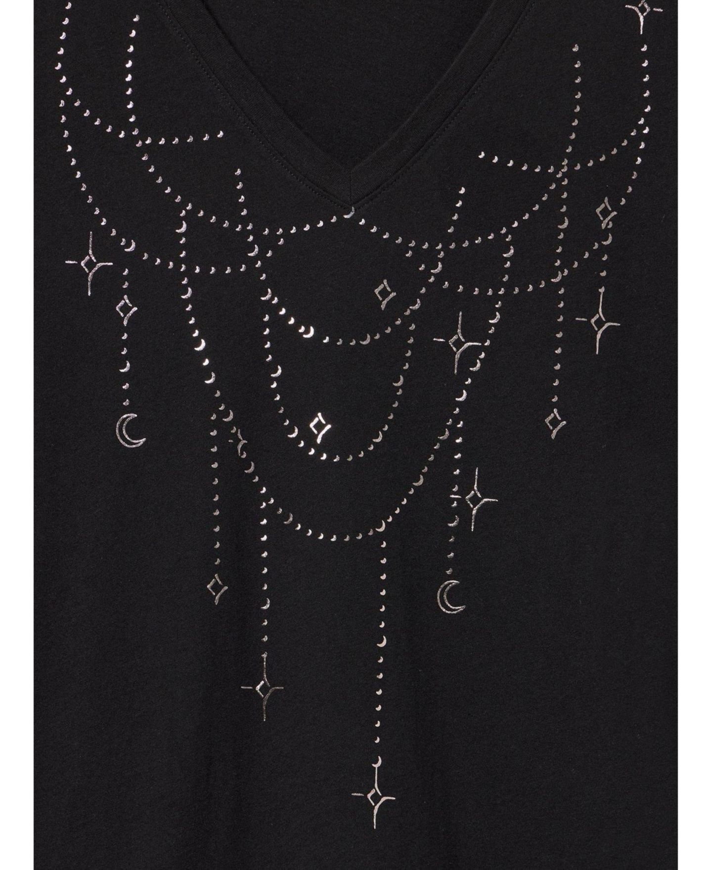 Женская футболка Torrid Plus Size Classic Cotton V-Neck, цвет: Глубокий чёрный — фото 2