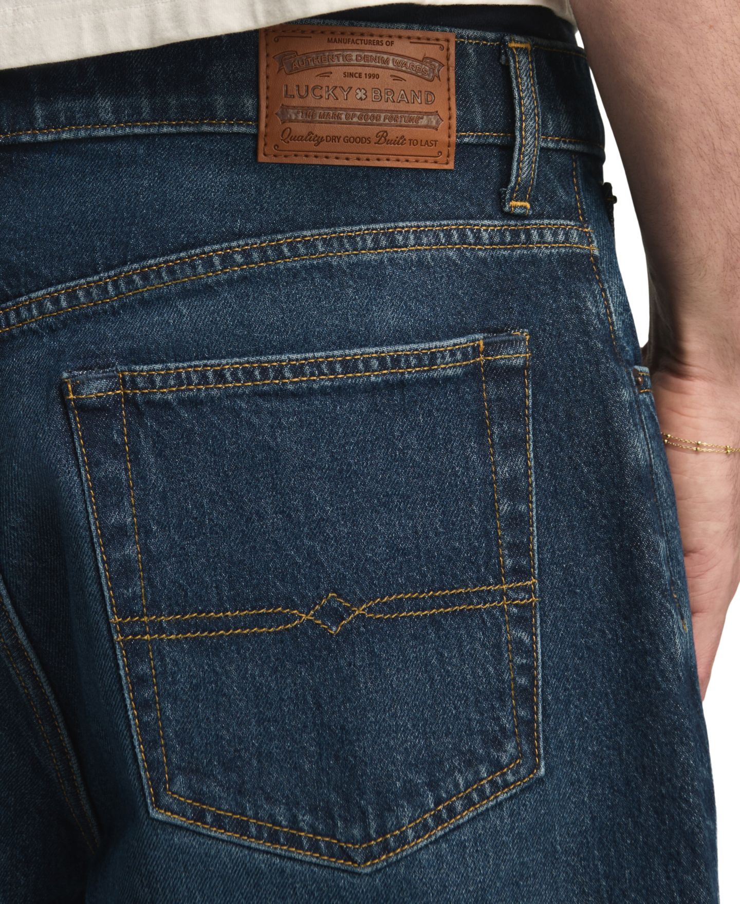 Мужские шорты Lucky Brand 11" Baggy Dark Matter Denim Shorts, цвет: Тёмный варёный — фото 5
