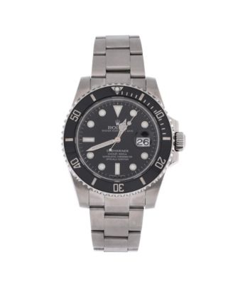Pre-Owned Rolex Oyster Perpetual Submariner Date Automatic Watch in Stainless Steel and Cerachrom 40mm - Dial color: black
