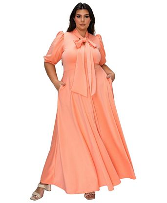 burnt orange plus size dresses Prom Deep V Neck Wide Straps Ruched Maxi The Aruba Frill Maxi Dress flows beautifully over your curves Orange Plus Size Dresses -