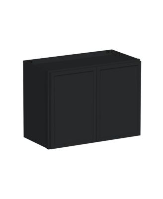24 Inch x18 Inch Double Door Short Wall Cabinet, Ready to Assemble Kitchen Cabinet with Solid Wood Frame, Soft-Close Slides and Hinge
