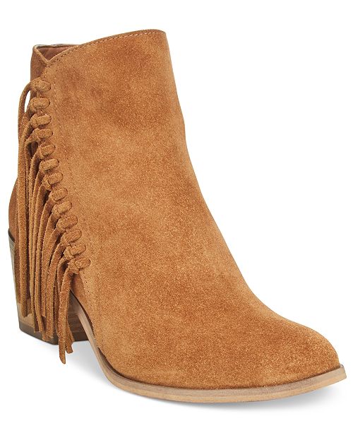 Kenneth Cole Reaction Rotini Fringe Ankle Booties - Boots - Shoes - Macy's