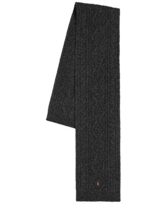 Men's Wool Blend Aran Tweed Scarf