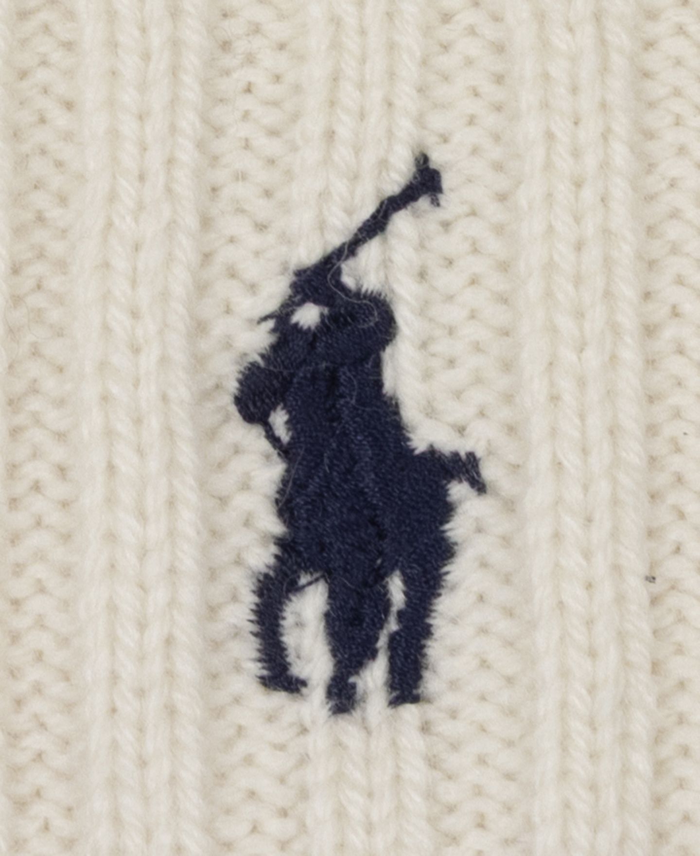Мужская шапка Polo Ralph Lauren Cashmere Blend Cable Beanie, цвет: Кремовый — фото 3