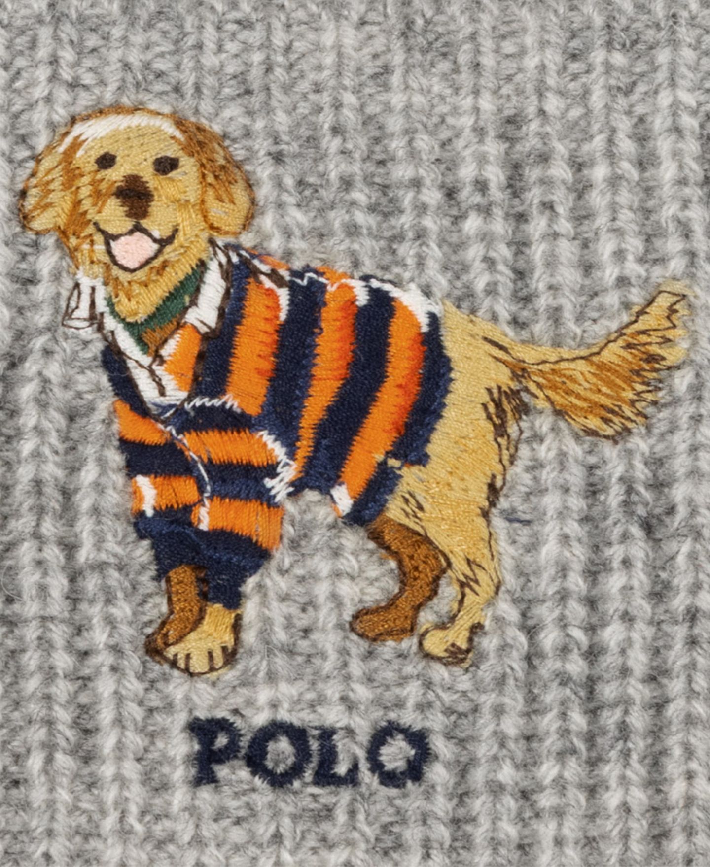 Мужская шапка Polo Ralph Lauren Golden Retreiver Beanie Hat, цвет: Меланжевый — фото 3