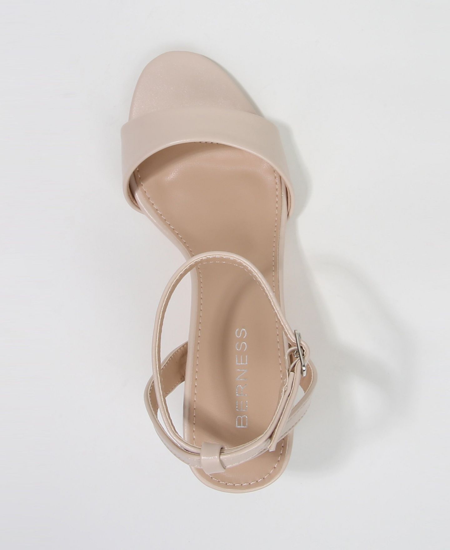Женские сандалии BERNESS Hania Ankle Strap Block Heel, цвет: Бежевый — фото 2