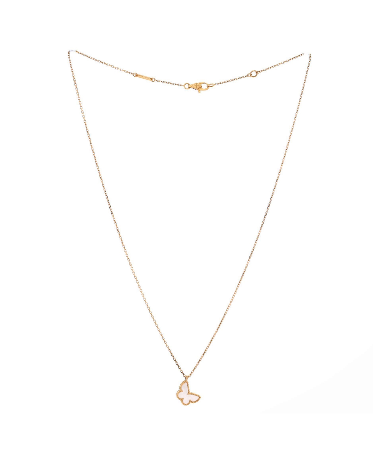 Pre-Owned Van Cleef & Arpels Sweet Alhambra Butterfly Pendant Necklace