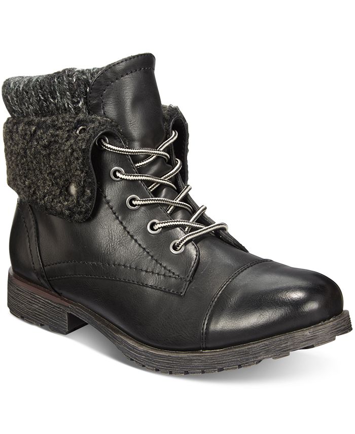 ZIGIny Rock Candy Spraypaint Cuffed Combat Booties Macy s