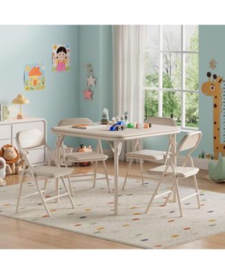 4 Piece Folding Kids Chairs Set, Children Activity Chairs Set for Dining Room,Daycare,Classrooms(No Table)