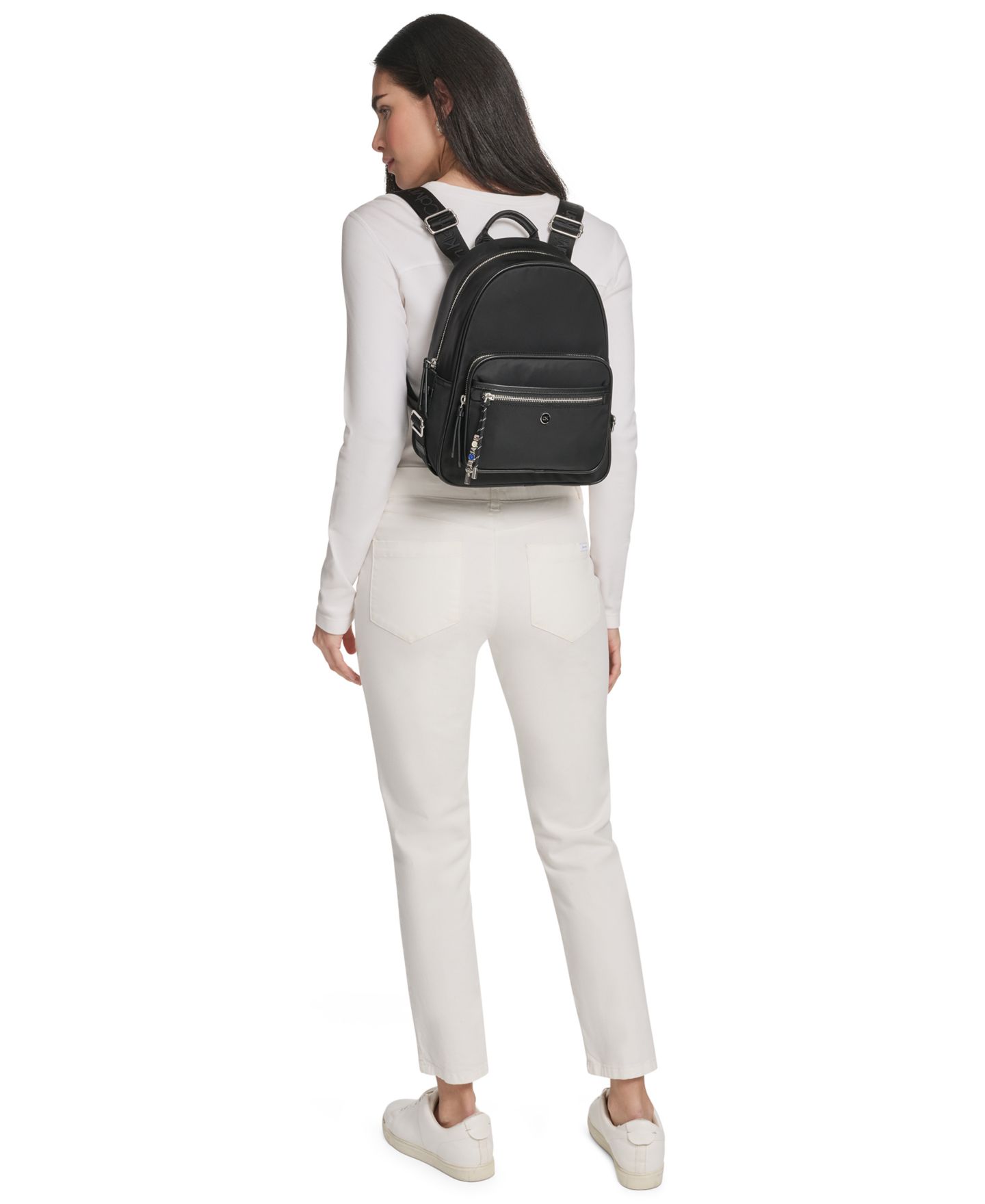 Рюкзак Calvin Klein Caius Zipper Messenger, цвет: Чёрный / Серебряный — фото 5