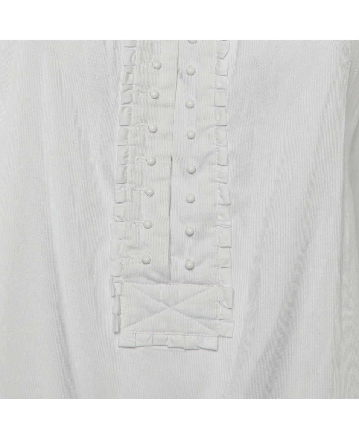 Pre-Owned Chloe Women's Cotton Ruffled Bead-Button Blouse