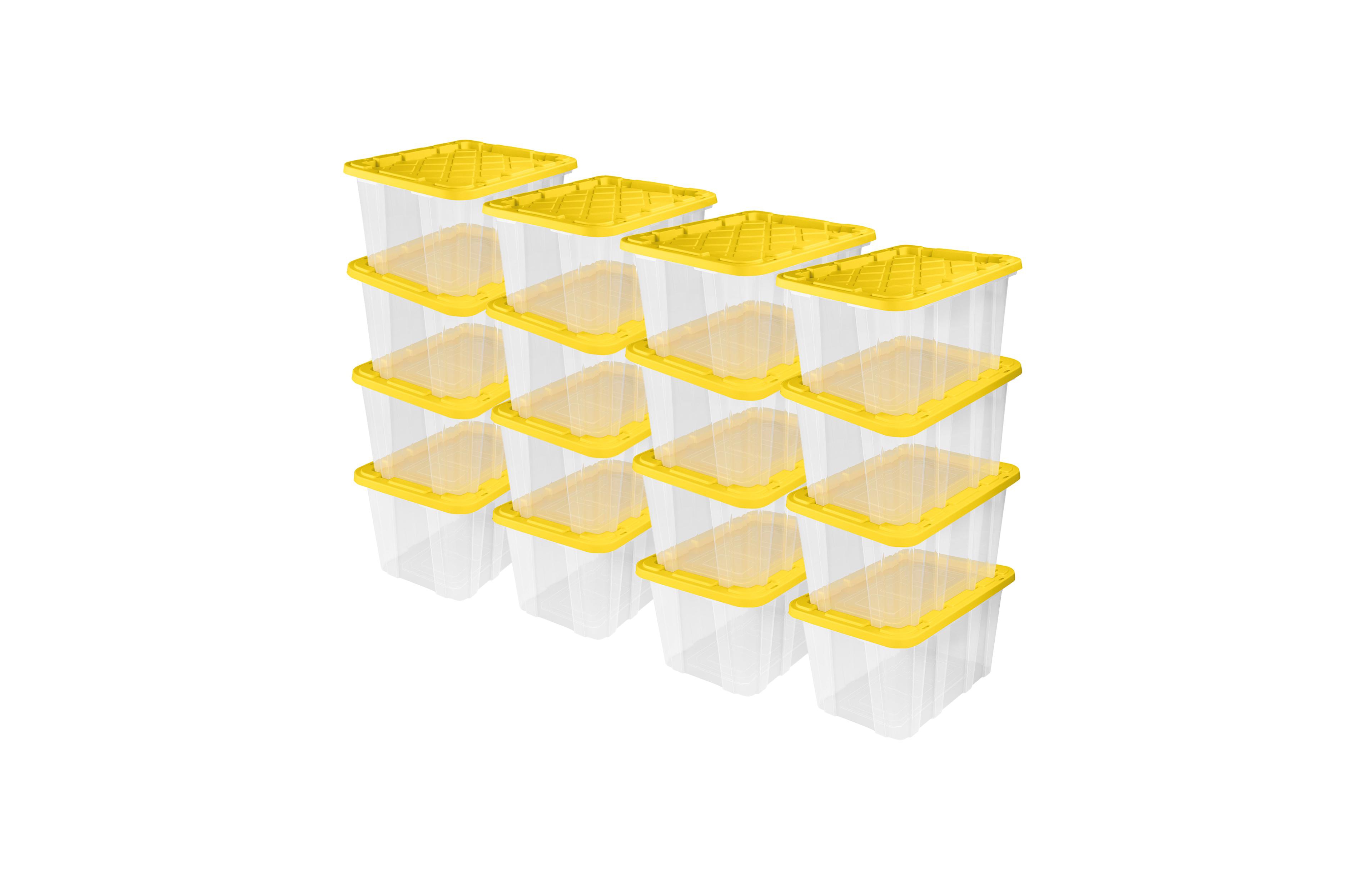 Sterilite 27 Gallon Industrial Storage Box with Carrying Handles, 16 Pack