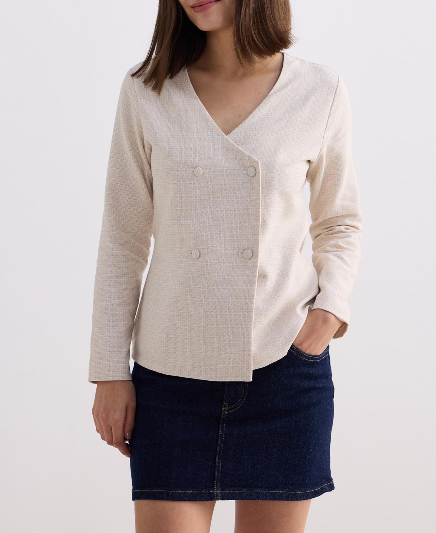 Женская куртка Reistor Fitted Cotton Tweed, цвет: Каштановый — фото 4