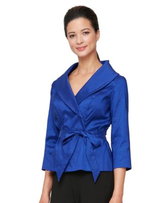 Women's Tie-Waist Surplice Blouse