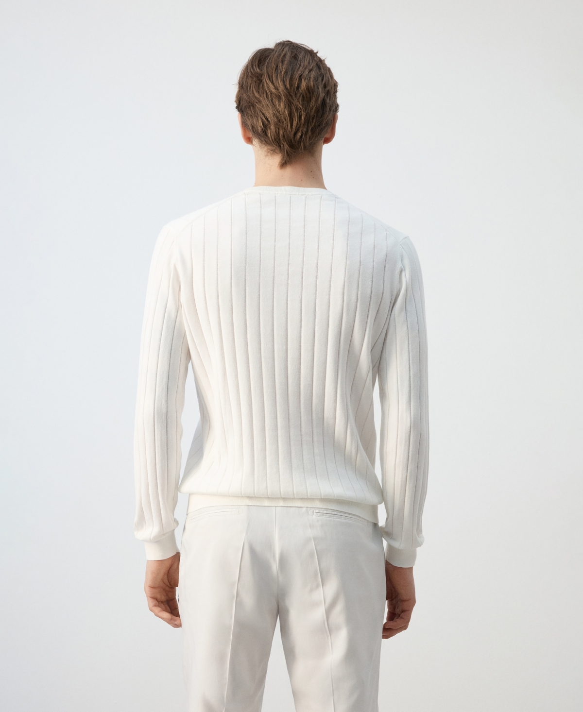 Mango Men's Cotton Fine-Knit Sweater