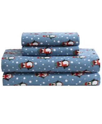 Winter Nights Cotton Flannel Queen Sheet Set
