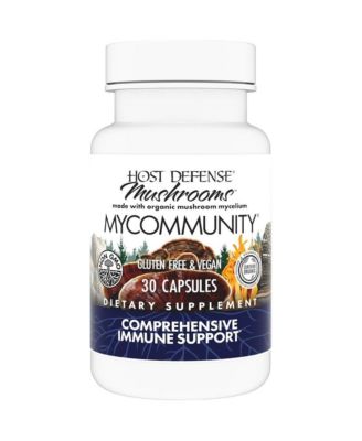 MyCommunity Capsules-17 Species Blend Mushroom Supplement for Immune Support-30 Capsules (15 Servings)