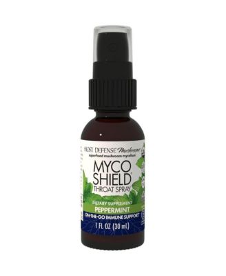 MycoShield Throat Spray - Immune Health Support with Chaga, Reishi, Turkey Tail and More - Winter Mist, 1 fl oz (71 Servings)
