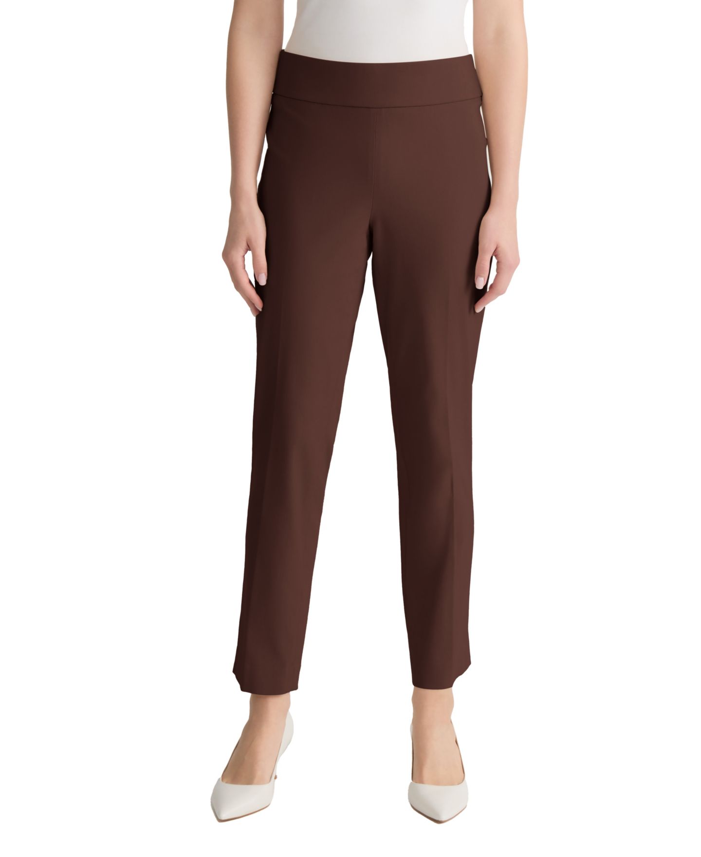Женские брюки Jones New York Stretch Twill Pull-On Ankle Pant, цвет: Fudge — фото 1
