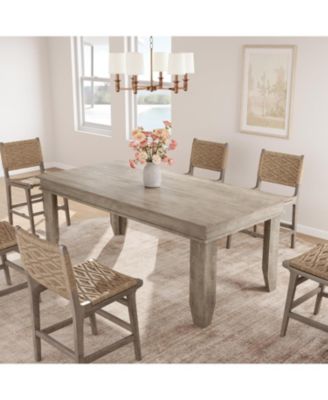 Kitchen Table Farmhouse Dining Table for 6-8 People 71in Long Grey Kitchen Tables