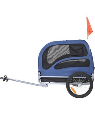Foldable Dog Bike Trailer 100 lb Capacity 31.9 in Cabin Pet Bicycle Carrier