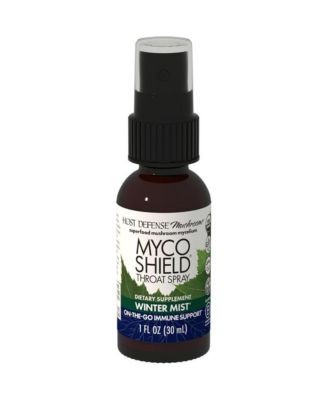 Host Defense MycoShield Throat Spray - Immune Health Support - Dietary Mushroom Supplement with Chaga, Reishi, Turkey Tail & More - On-the-Go Immune S