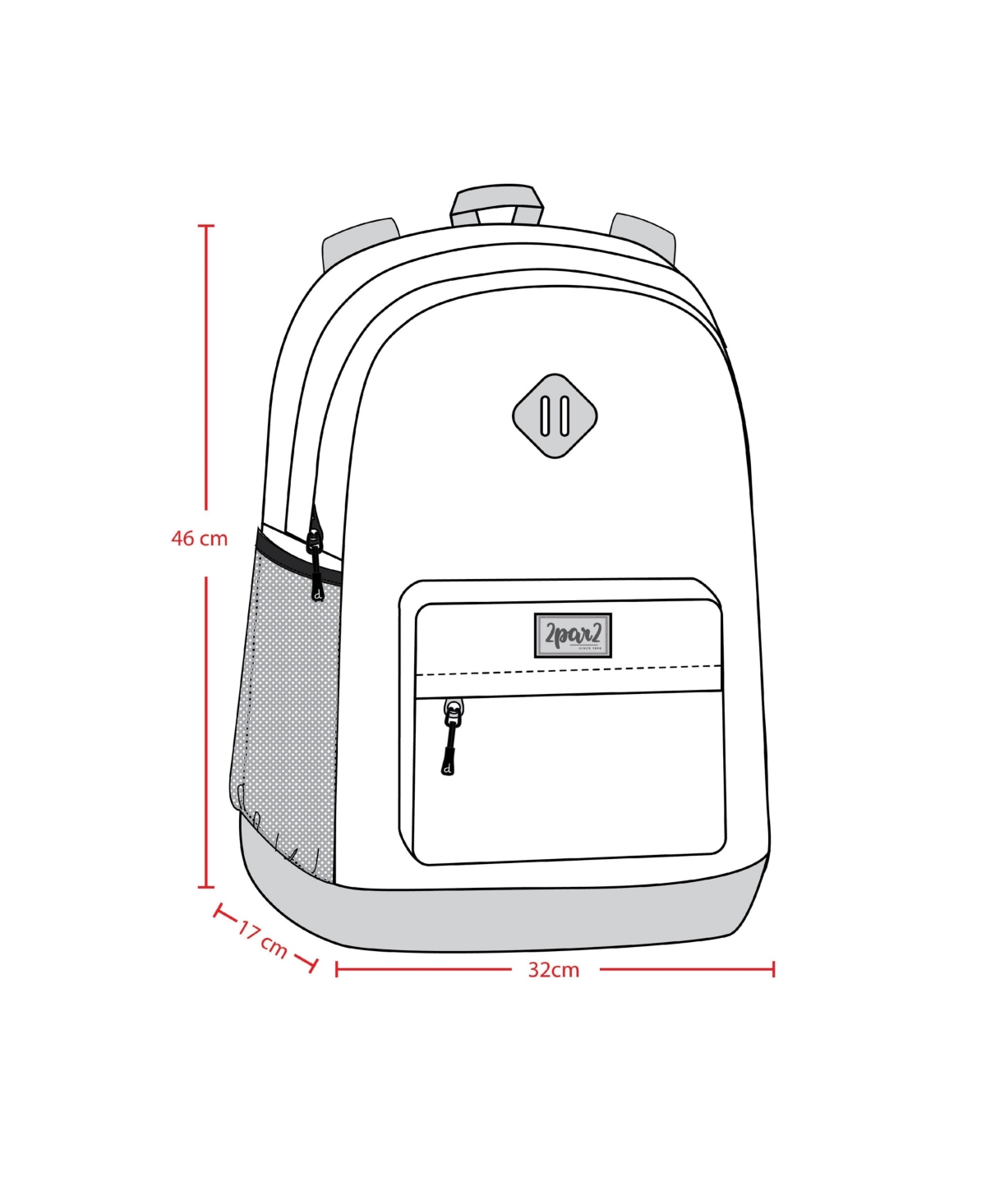 Deux par Deux Little Boy Camouflage Durable Spacious Multi Compartment Backpack