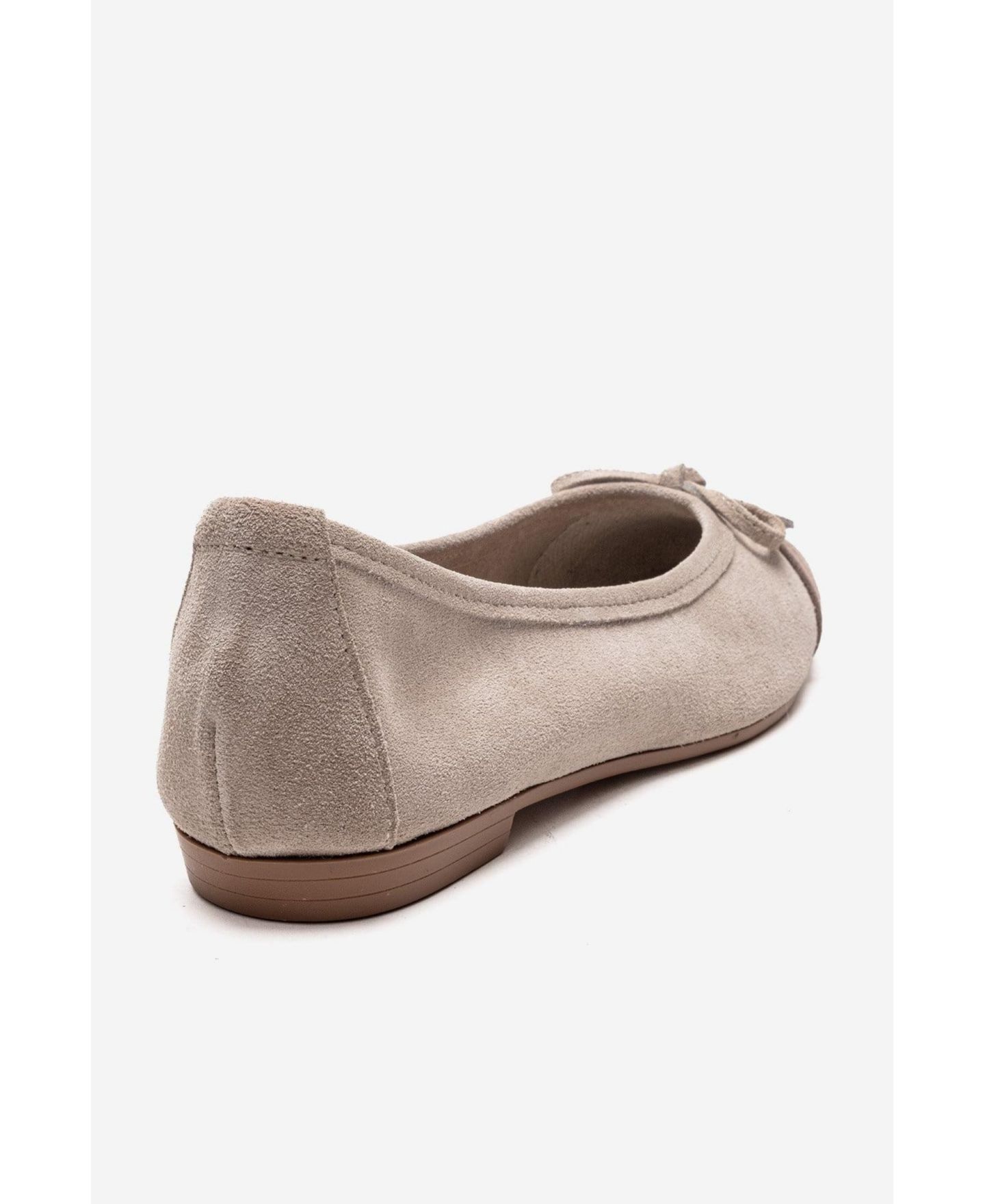 Женские кожаные балетки Forever & Always Shoes Boleo, цвет: Бежевый замшевый — фото 6