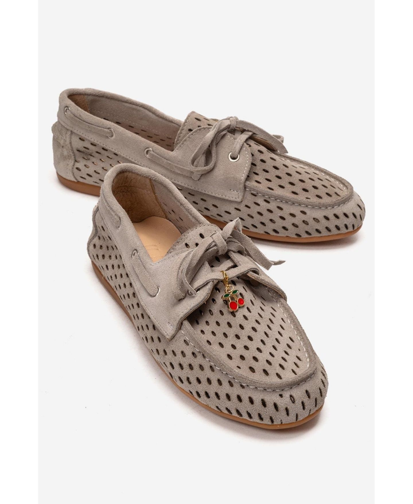 Женские туфли Forever & Always Shoes Stevo Leather Lace Up Loafer, цвет: Бежевый замшевый — фото 4