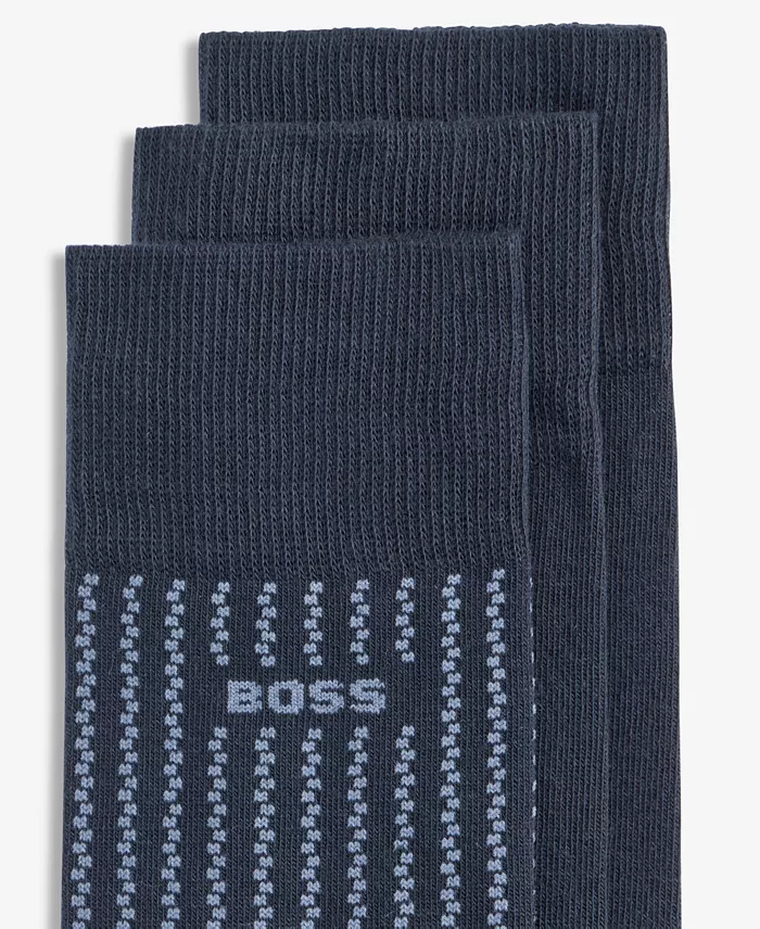 BOSS by Men's Minicube Detail Socks, 3-Pack - thumbnail 3