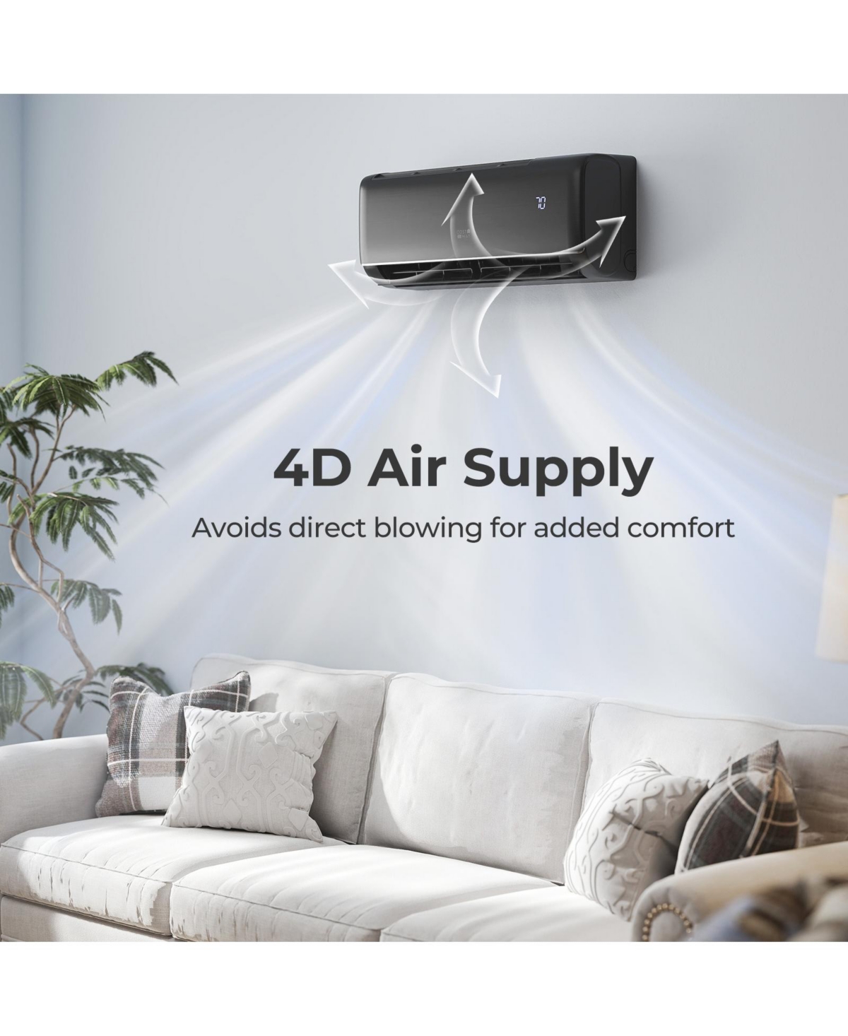 Costway 12000BTU Wifi Enabled Mini Split Ac 22 SEER2115V Inverter Air Conditioner