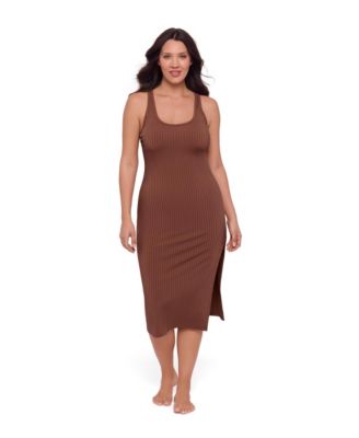 Women's Rib Swimsuit Coverup Dress