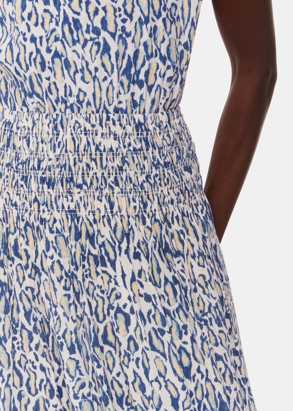 Whistles Women's Flaming Leopard Print Midi Dress