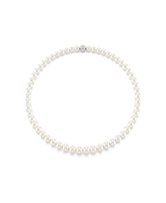 Rhodium-Plated Matrix Necklace