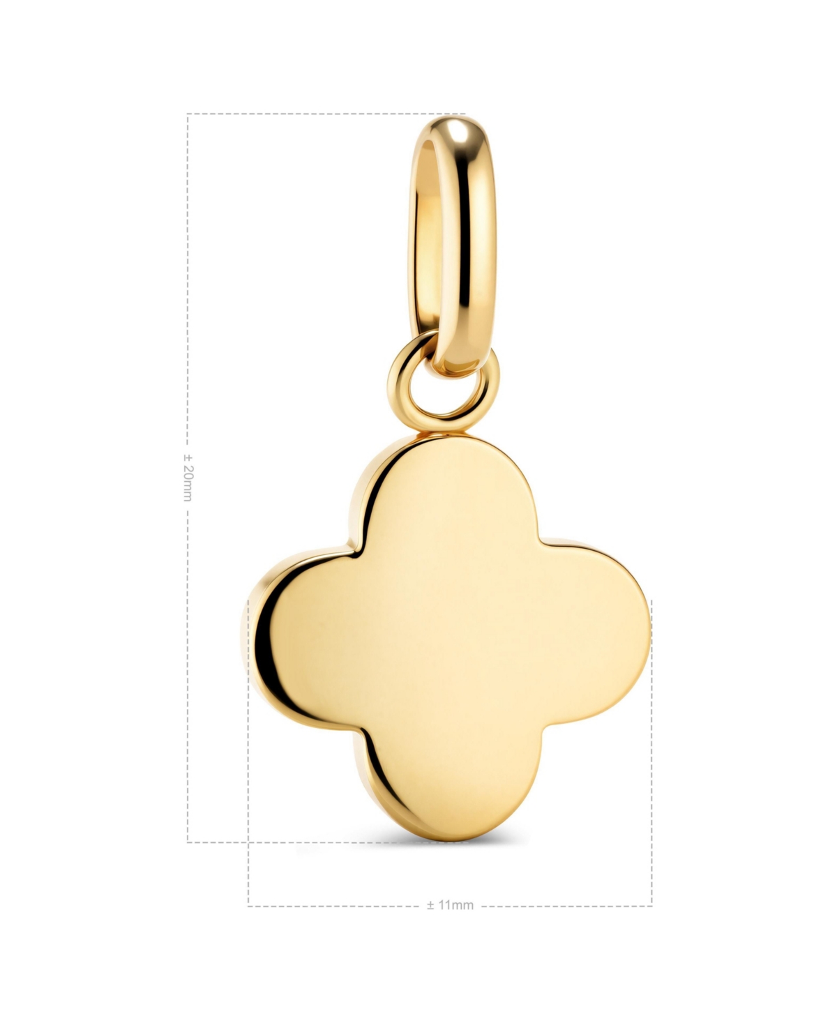 Devata Clover Charm Pendant in 14K Gold, approx. 1.3 grams