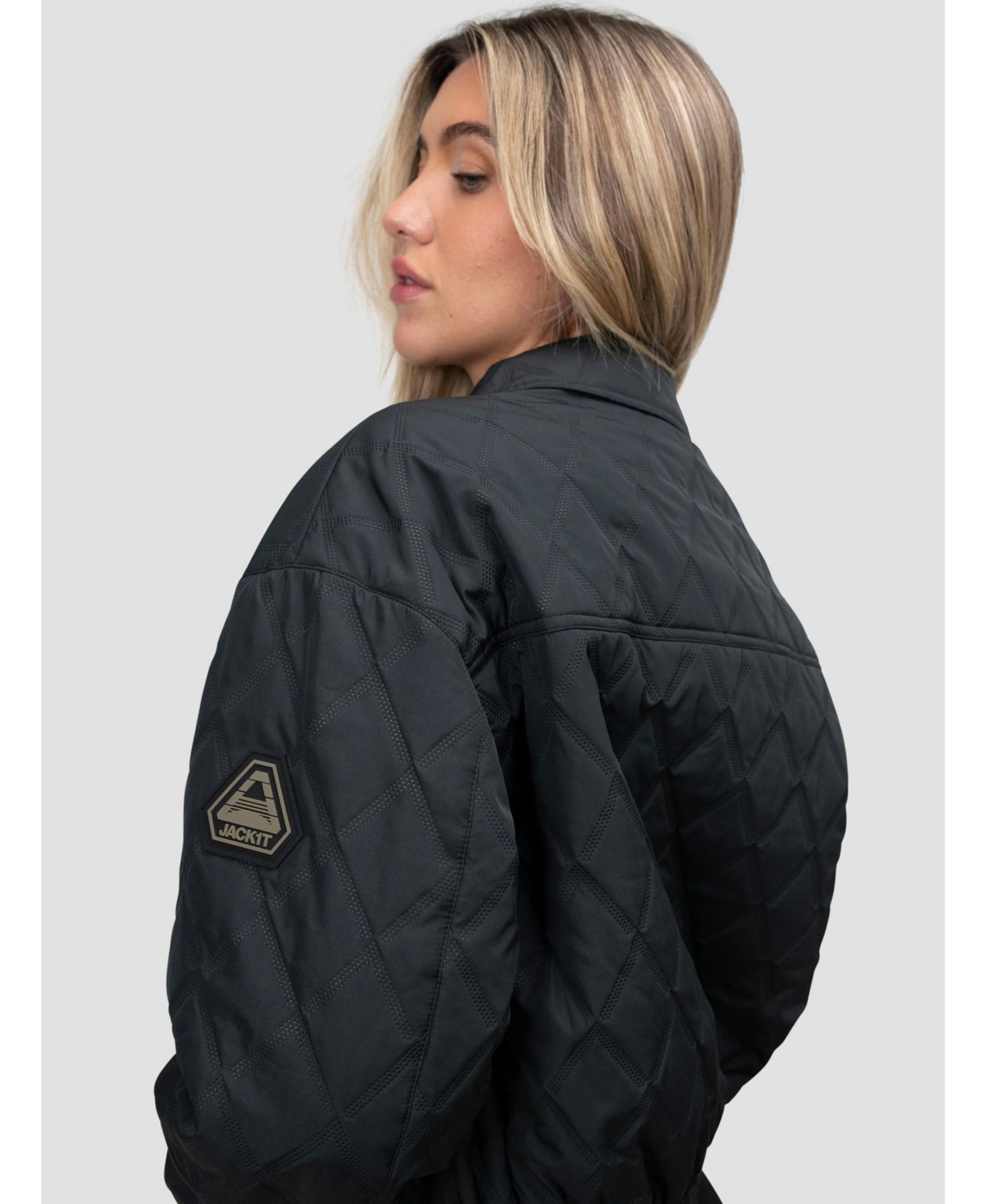 Женская куртка JACK1T Eden Quilted Shirt Jacket, цвет: Чёрный — фото 4