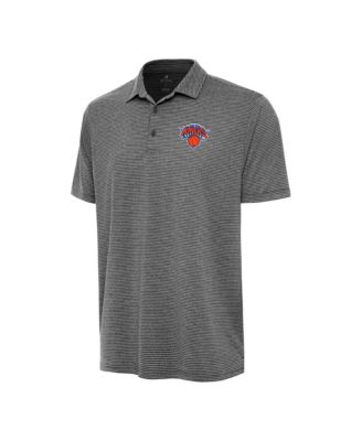Men's Heather Black New York Knicks Scheme Polo Shirt