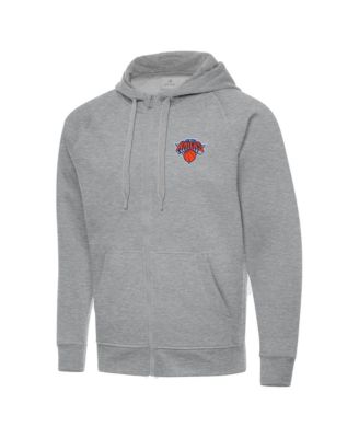 Men's Heather Gray New York Knicks Big & Tall Victory Full-Zip Hoodie