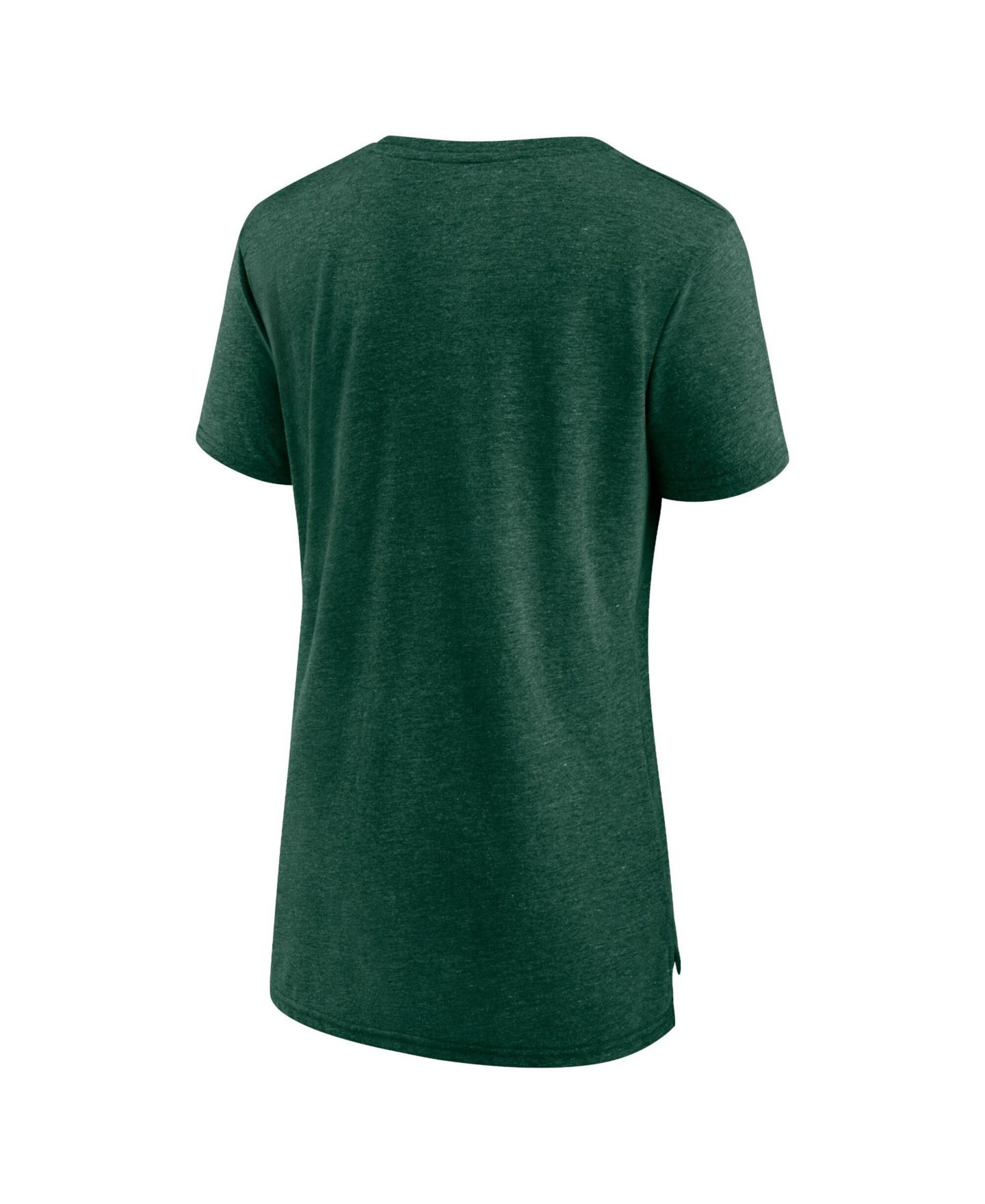 Женская футболка Fanatics Hunter Green Milwaukee Bucks League Leader Tri-Blend — фото 3