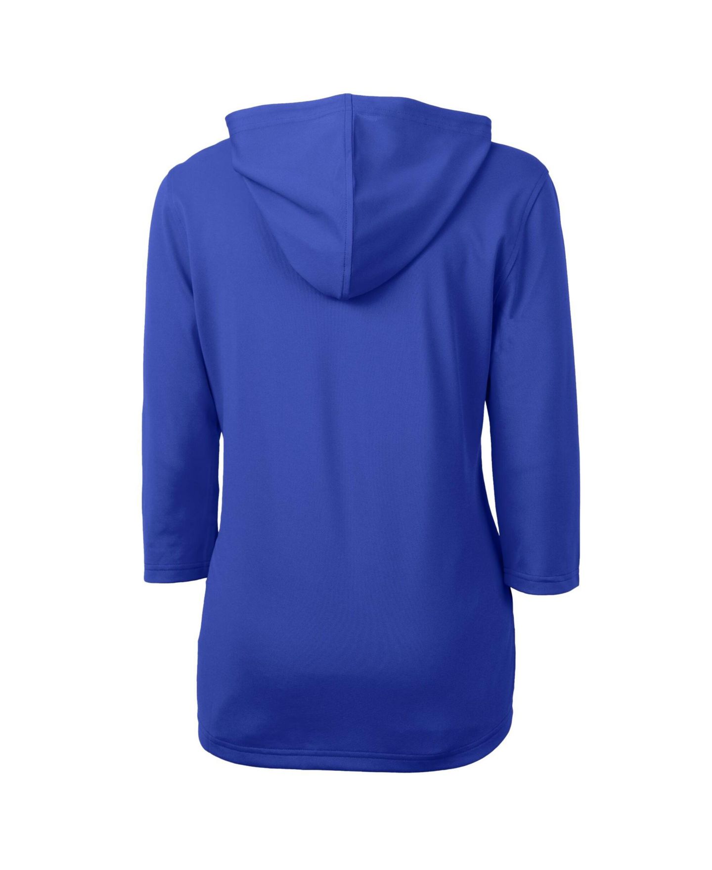 Женское худи Cutter & Buck Blue Los Angeles Dodgers DryTec Virtue Eco Pique 3/4-Sleeve Half-Zip Pullover — фото 3