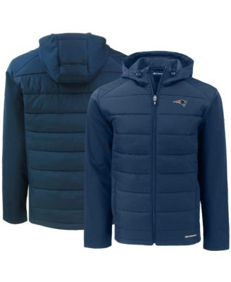 Men's Navy New England Patriots Evoke PrimaLoft Hybrid Eco Softshell Full-Zip Hooded Jacket